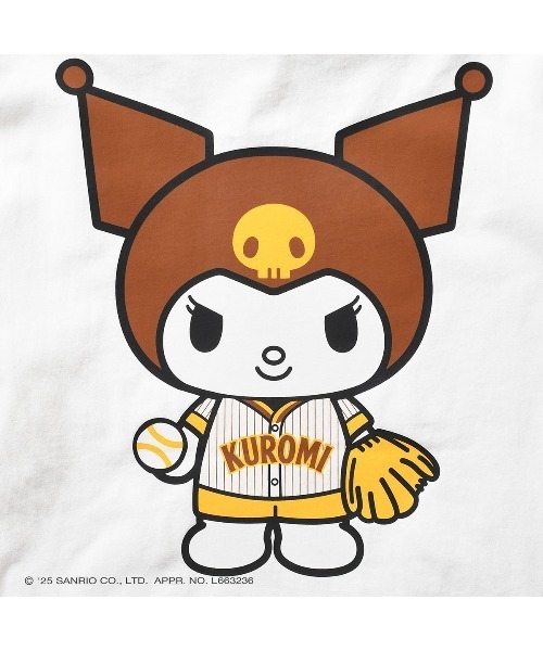 sanrio（サンリオ）の「サンリオキャラクターズ × ホームゲーム [HOMEGAME] - クロミ 半袖 Tシャツ [KUROMI UNIFORM TEE WHITE HG2501103]（Tシャツ/カットソー・レディース・ホワイト・LARGE/MEDIUM/SMALL/X-LARGE）」の4枚目の写真