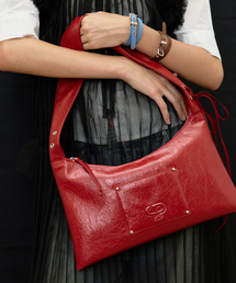 CHRISTINE PROJECT（クリスティンプロジェクト）の「EYELET FLAT SHOULDER BAG(KETCHUP)（ショルダーバッグ）」