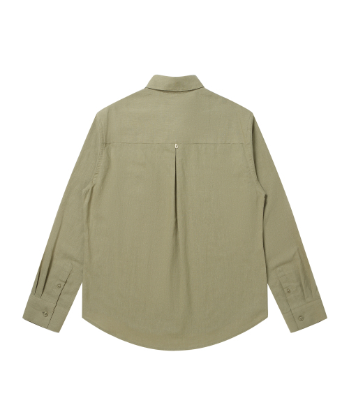 SOLEW(ソル)の「リネンシャツ_ライトカーキ(シャツ/ブラウス・メンズ・その他・SMALL/MEDIUM/LARGE/X-LARGE)」の2枚目の写真