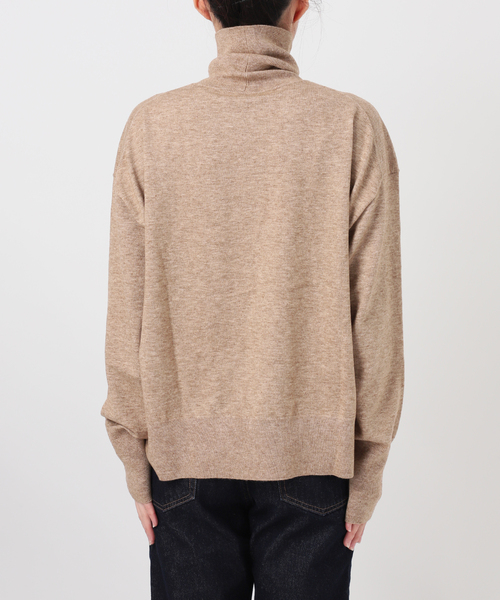 【今季販売中】SLOBE IENA ウォッシャブルタートルニット　ベージュ セール】ウォッシャブルタートルニット（ニット/セーター）｜SLOBE