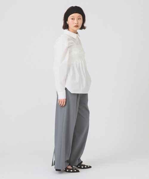 Ray BEAMS（レイビームス）の「ビスチェ シャーリング シャツ（シャツ/ブラウス・レディース・ブルー系その他2/ホワイト・ONE SIZE）」の3枚目の写真