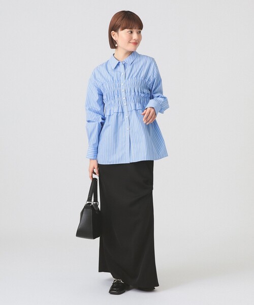 Ray BEAMS（レイビームス）の「ビスチェ シャーリング シャツ（シャツ/ブラウス・レディース・ブルー系その他2/ホワイト・ONE SIZE）」の7枚目の写真