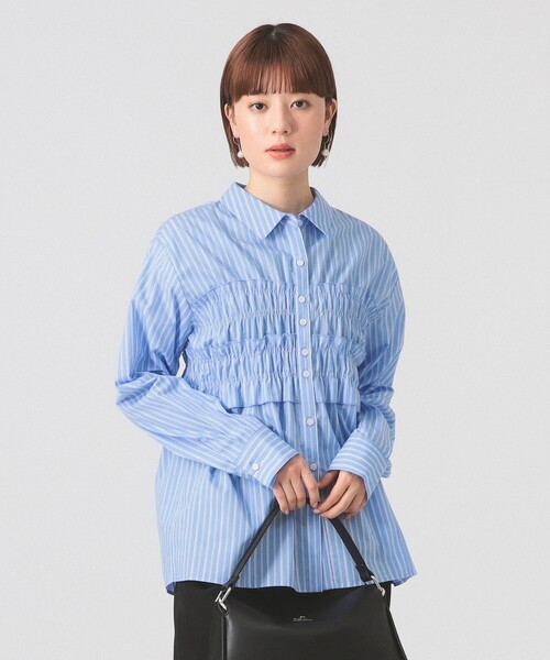 Ray BEAMS（レイビームス）の「ビスチェ シャーリング シャツ（シャツ/ブラウス・レディース・ブルー系その他2/ホワイト・ONE SIZE）」の10枚目の写真