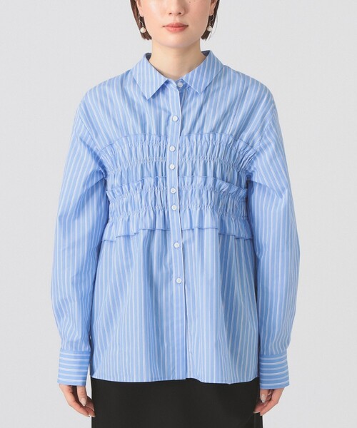 Ray BEAMS（レイビームス）の「ビスチェ シャーリング シャツ（シャツ/ブラウス・レディース・ブルー系その他2/ホワイト・ONE SIZE）」の11枚目の写真