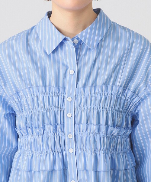 Ray BEAMS（レイビームス）の「ビスチェ シャーリング シャツ（シャツ/ブラウス・レディース・ブルー系その他2/ホワイト・ONE SIZE）」の15枚目の写真