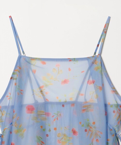 EMMEL REFINES（エメルリファインズ）の「＜EMMEL REFINES＞EM フラワープリント シアー キャミ ワンピース（ワンピース・レディース・ライトブルー/ブラック・M/S）」の12枚目の写真