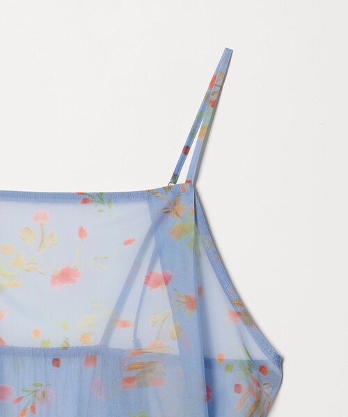 EMMEL REFINES（エメルリファインズ）の「＜EMMEL REFINES＞EM フラワープリント シアー キャミ ワンピース（ワンピース・レディース・ライトブルー/ブラック・M/S）」の13枚目の写真