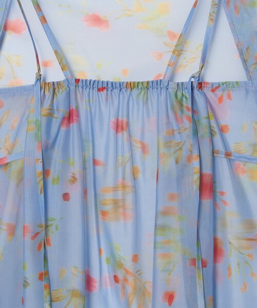 EMMEL REFINES（エメルリファインズ）の「＜EMMEL REFINES＞EM フラワープリント シアー キャミ ワンピース（ワンピース・レディース・ライトブルー/ブラック・M/S）」の16枚目の写真