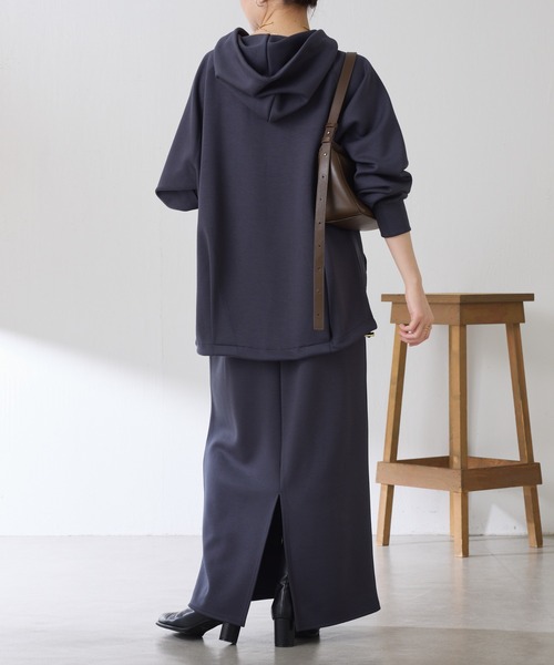 COLLAGE GALLARDAGALANTE（コラージュガリャルダガランテ）の「ポンチダブルジップパーカー/セットアップ可/WEB限定（パーカー・レディース・チャコールグレー/ブラック/ホワイト・FREE）」の17枚目の写真