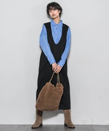 MAYSON GREY | 【ノンアイロン】-3kg見えIラインワンピース≪手洗い可能≫(ワンピース)