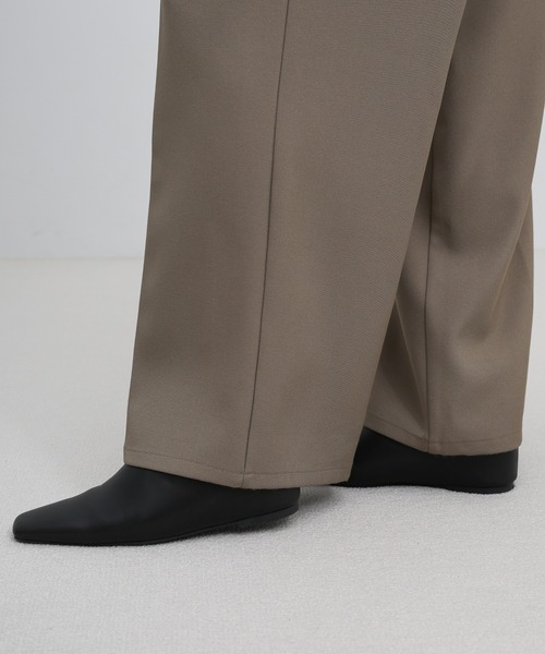 select MOCA（セレクトモカ）の「スクエアトゥフェイクレザースライドシューズ（スリッポン・レディース・ブラック・LARGE/MEDIUM/SMALL）」の10枚目の写真