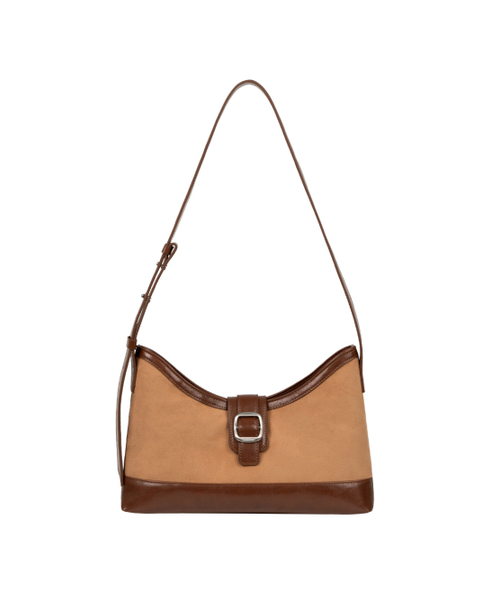 SEMICODE(セミコード)の「veil middle bag - suede chestnut(メッセンジャーバッグ・レディース・その他・FREE)」の4枚目の写真