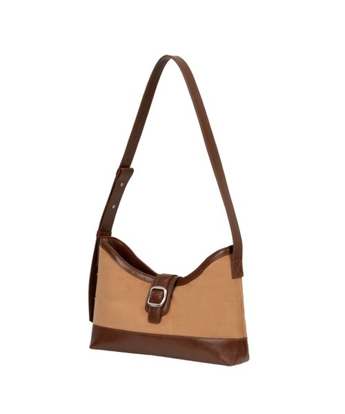 SEMICODE(セミコード)の「veil middle bag - suede chestnut(メッセンジャーバッグ・レディース・その他・FREE)」の5枚目の写真