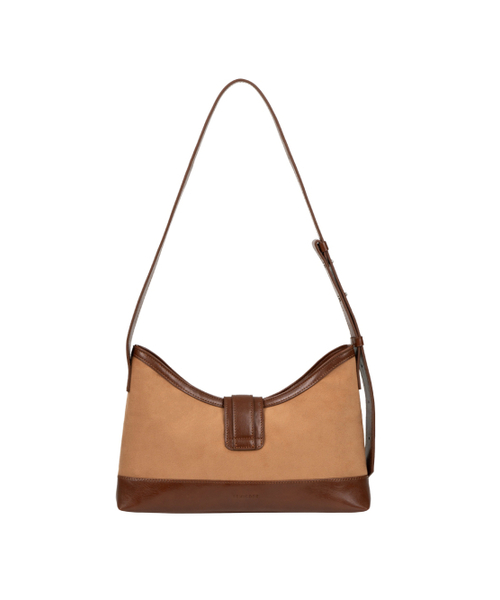 SEMICODE(セミコード)の「veil middle bag - suede chestnut(メッセンジャーバッグ・レディース・その他・FREE)」の6枚目の写真