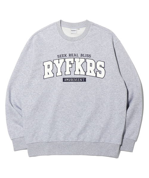 RAYFIKERS(レイフィカース)の「ブリスロゴパッチスウェットMQ6TU137_MELANGE GREY(スウェット・メンズ・その他・100/95/105)」の1枚目の写真