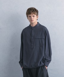 +phenix（プラスフェニックス）の「【WEB・直営店限定】+phenix(プラスフェニックス)PULLOVER BAND COLLAR SHIRT プルオーバーバンドカラーシャツ（シャツ/ブラウス）」