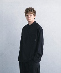 +phenix（プラスフェニックス）の「【WEB・直営店限定】+phenix(プラスフェニックス)PULLOVER BAND COLLAR SHIRT プルオーバーバンドカラーシャツ（シャツ/ブラウス）」