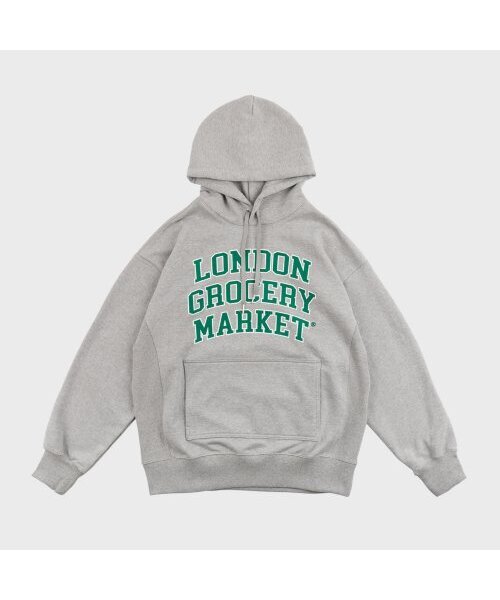LONDON GROCERY MARKET(ロンドングローサリーマーケット)の「College Logo Heavyweight Hoodie (Grey)(パーカー・メンズ・その他・M/L)」の2枚目の写真