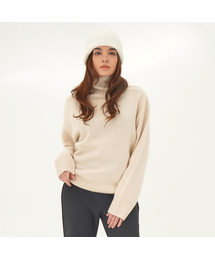 Raccoon Turtle neck Knit _Beige