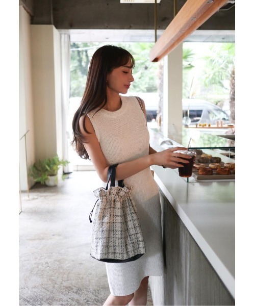 LUDICRUM(ルーディクルム)の「Tweed tote bag(トートバッグ・レディース・オフホワイト・FREE)」の3枚目の写真