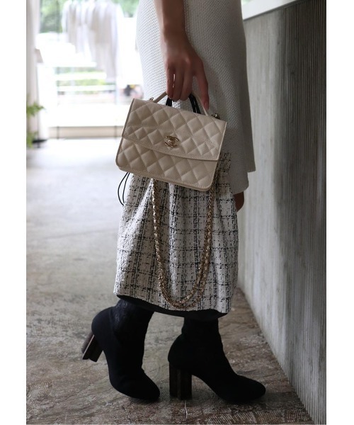 LUDICRUM(ルーディクルム)の「Tweed tote bag(トートバッグ・レディース・オフホワイト・FREE)」の5枚目の写真
