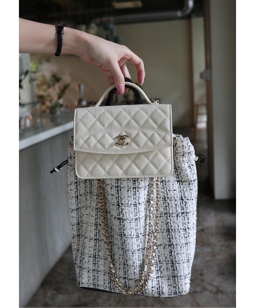 LUDICRUM(ルーディクルム)の「Tweed tote bag(トートバッグ・レディース・オフホワイト・FREE)」の6枚目の写真