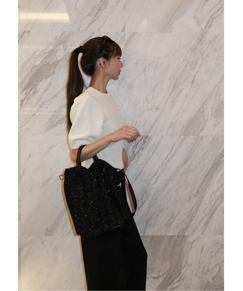LUDICRUM(ルーディクルム)の「Tweed tote bag(トートバッグ・レディース・オフホワイト・FREE)」の7枚目の写真