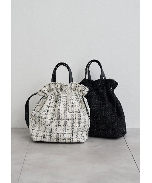 LUDICRUM(ルーディクルム)の「Tweed tote bag(トートバッグ・レディース・オフホワイト・FREE)」の16枚目の写真