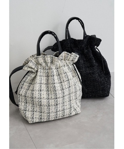 LUDICRUM(ルーディクルム)の「Tweed tote bag(トートバッグ・レディース・オフホワイト・FREE)」の17枚目の写真