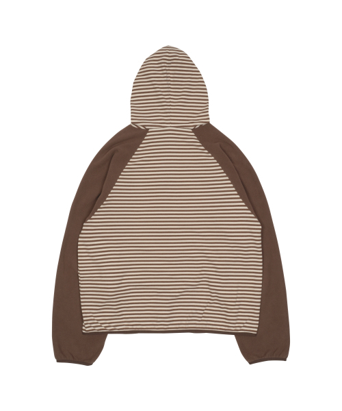 THECOLDESTMOMENT(ザコールデストモーメント)の「TCM stripe raglan fleece jacket (brown)(パーカー・レディース・その他・S/M/L)」の3枚目の写真