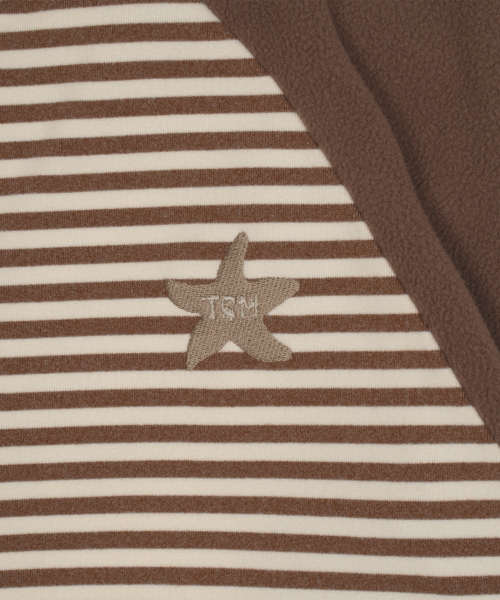 THECOLDESTMOMENT(ザコールデストモーメント)の「TCM stripe raglan fleece jacket (brown)(パーカー・レディース・その他・S/M/L)」の4枚目の写真
