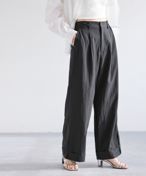 VIS(ビス)の「エアタンロールアップパンツ/イージーケア・防シワ(その他パンツ・レディース・キナリ/チャコールグレー・M/S)」の2枚目の写真