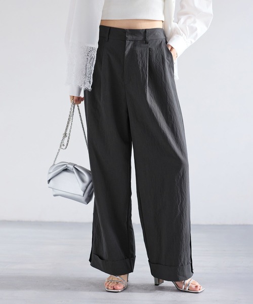 VIS(ビス)の「エアタンロールアップパンツ/イージーケア・防シワ(その他パンツ・レディース・キナリ/チャコールグレー・M/S)」の10枚目の写真