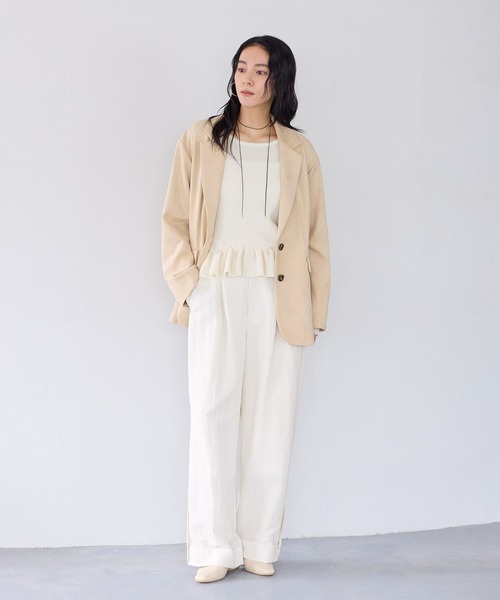 VIS(ビス)の「エアタンロールアップパンツ/イージーケア・防シワ(その他パンツ・レディース・キナリ/チャコールグレー・M/S)」の8枚目の写真