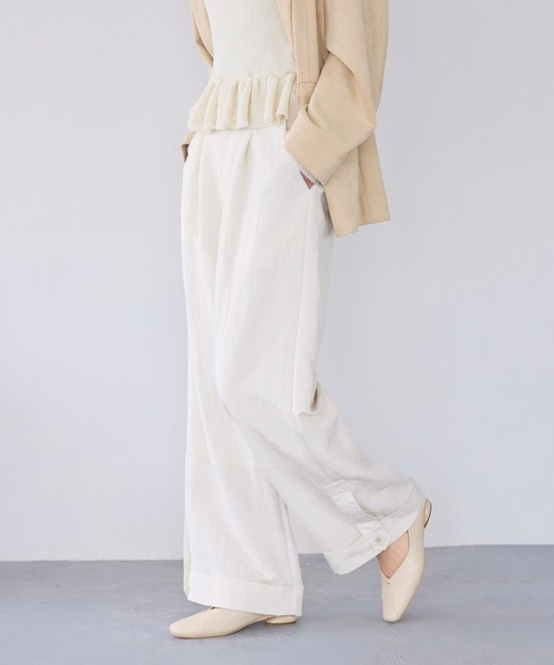 VIS(ビス)の「エアタンロールアップパンツ/イージーケア・防シワ(その他パンツ・レディース・キナリ/チャコールグレー・M/S)」の4枚目の写真