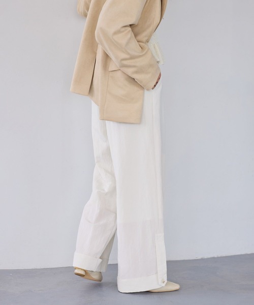 VIS(ビス)の「エアタンロールアップパンツ/イージーケア・防シワ(その他パンツ・レディース・キナリ/チャコールグレー・M/S)」の6枚目の写真