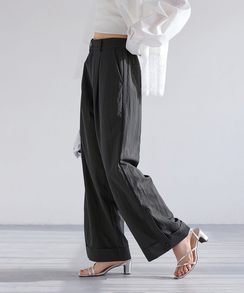 VIS(ビス)の「エアタンロールアップパンツ/イージーケア・防シワ(その他パンツ・レディース・キナリ/チャコールグレー・M/S)」の11枚目の写真