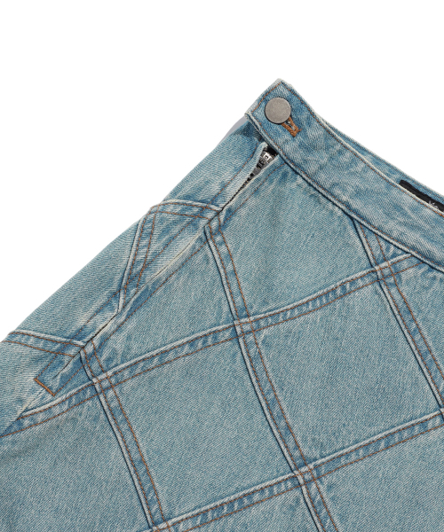 NICE GHOST CLUB（ナイスゴーストクラブ）の「DENIM PANEL SKIRT_BLUE(NG2EFFD115A)（スカート・レディース・ブルー・S/M）」の3枚目の写真