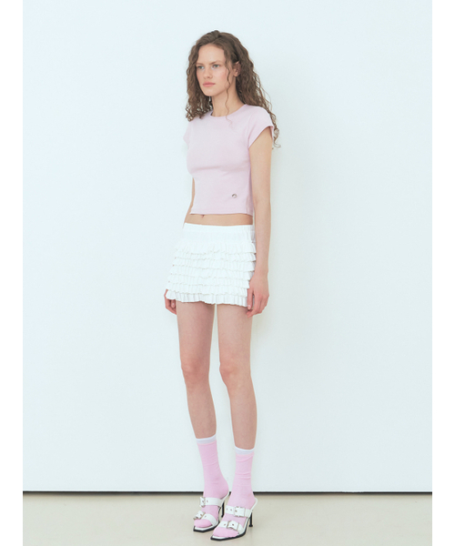 ETMON(エトモン)の「Cap Sleeve T-Shirt Pink(Tシャツ/カットソー・レディース・その他・FREE)」の5枚目の写真