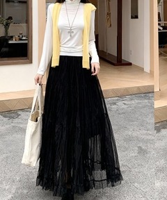 EMMA MAJOLICA PLEATS SKIRT(黒、Mサイズ) EMMA MAJOLICA PLEATS SKIRT（スカート）｜Ameri（アメリ）の