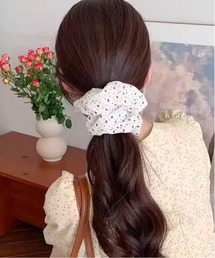 Port | 【 Port / ポート 】 小花柄 ボリューム シュシュ #_(シュシュ)