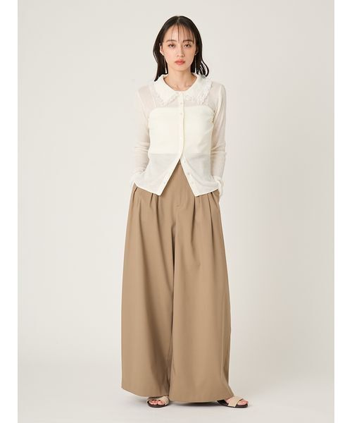 FRAY I.D(フレイアイディー)の「レースカラーニットカーディガン(カーディガン/ボレロ・レディース・ブラック/オフホワイト/グレー/ブルー・F)」の12枚目の写真