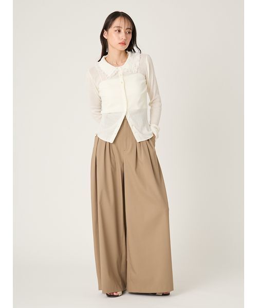 FRAY I.D(フレイアイディー)の「レースカラーニットカーディガン(カーディガン/ボレロ・レディース・ブラック/オフホワイト/グレー/ブルー・F)」の13枚目の写真