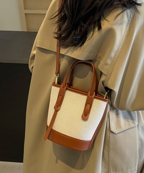 ONEP STAR(ワンピスター)の「編み込み×レザー切替ショルダーバッグ(ショルダーバッグ・レディース・ダークブラウン/ブラウン/ブラック・FREE)」の11枚目の写真