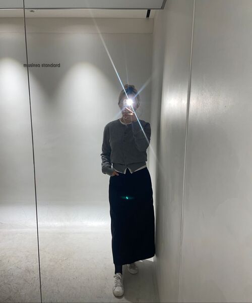 MUSINSA STANDARD WOMAN（ムシンサスタンダードウーマン）の「ウィメンズ CP マキシスカート [ブラック]（スカート・レディース・その他・LARGE/MEDIUM/SMALL/X-SMALL/X-LARGE）」の14枚目の写真