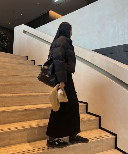 MUSINSA STANDARD WOMAN（ムシンサスタンダードウーマン）の「ウィメンズ CP マキシスカート [ブラック]（スカート・レディース・その他・LARGE/MEDIUM/SMALL/X-SMALL/X-LARGE）」の5枚目の写真