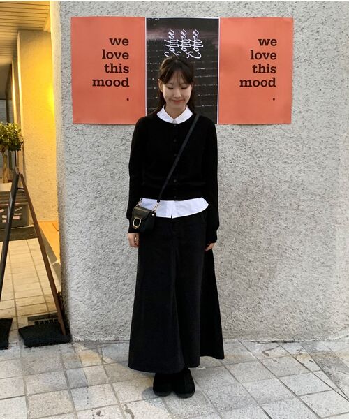 MUSINSA STANDARD WOMAN（ムシンサスタンダードウーマン）の「ウィメンズ CP マキシスカート [ブラック]（スカート・レディース・その他・LARGE/MEDIUM/SMALL/X-SMALL/X-LARGE）」の7枚目の写真