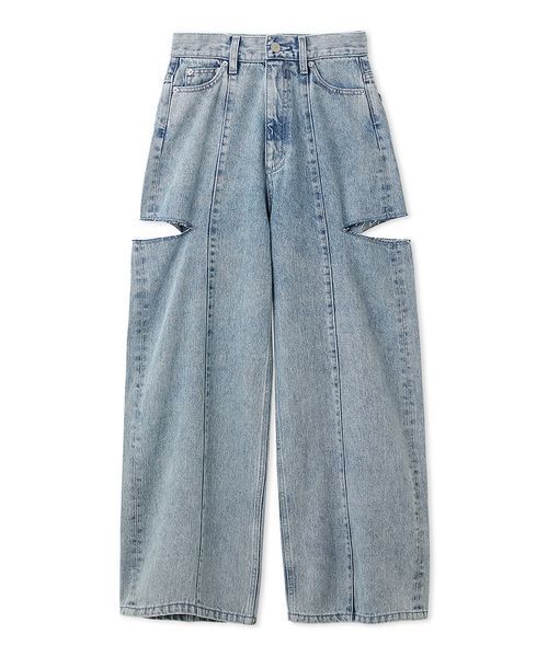 FRAY I.D（フレイアイディー）の「【00サイズあり】カットアウトバレルデニムパンツ（デニムパンツ・レディース・ブラック/ライトブルー/ミント・0/1/00）」の22枚目の写真