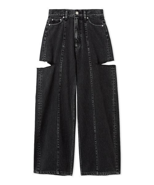 完売品新品未使用 FRAY I.Dカットアウトバレルデニムパンツ 00サイズあり】カットアウトバレルデニムパンツ（デニムパンツ）｜FRAY