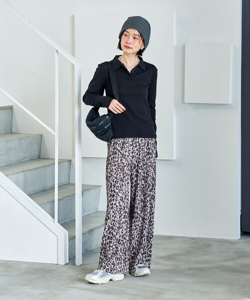 FREAK'S STORE(フリークスストア)の「コットンブレンド ポロ襟 ロンT/ポロロングスリーブ(Tシャツ/カットソー・レディース・ブラウン/レモンイエロー/ブラック・フリ-)」の21枚目の写真
